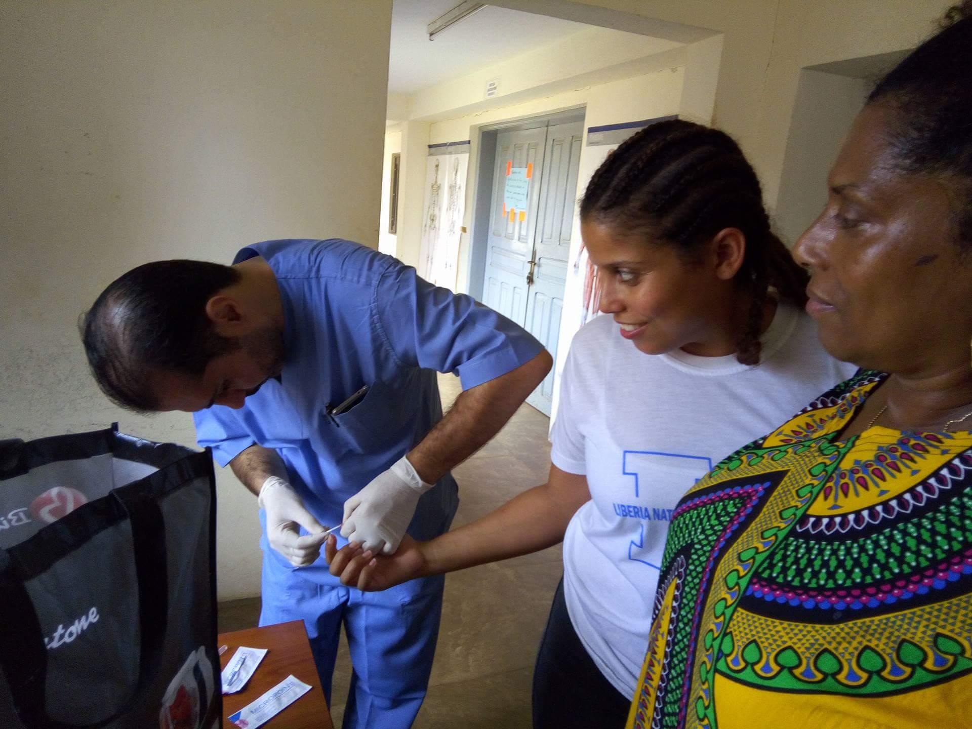 Doctor Getting Sample From The Lady